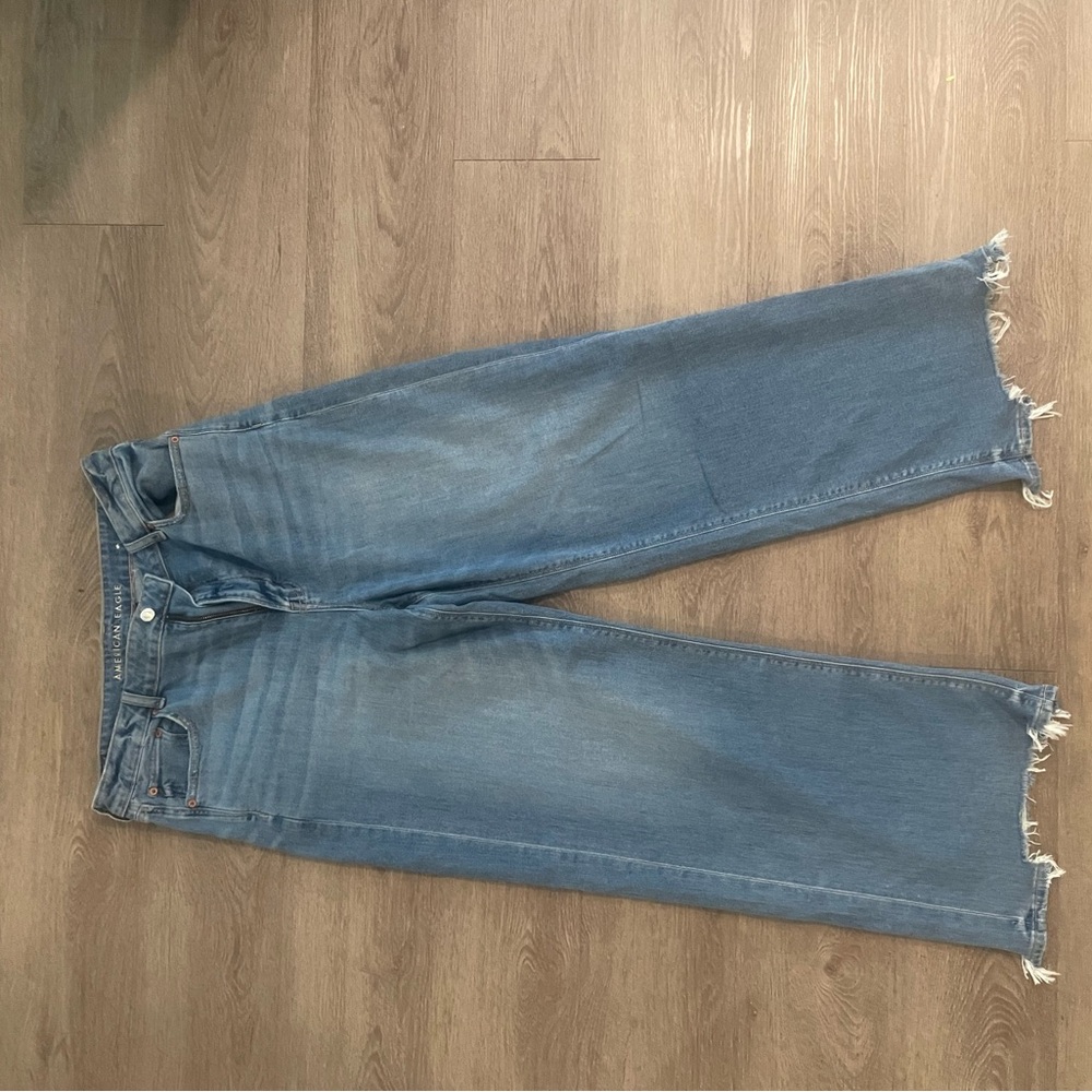 American Eagle Outfitters Blue Flare & Wide Leg Jeans